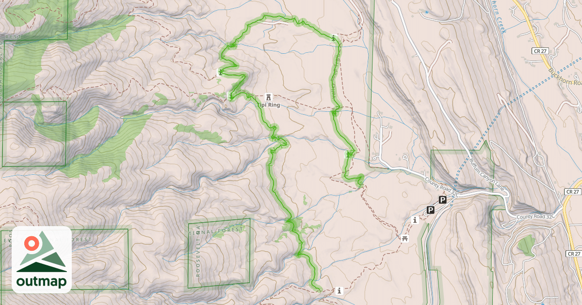 Map of Valley Loop Trail