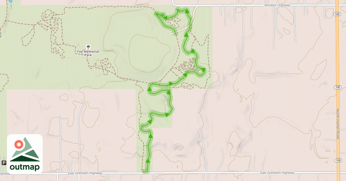 Map of Fox Park Mountain Bike Trail