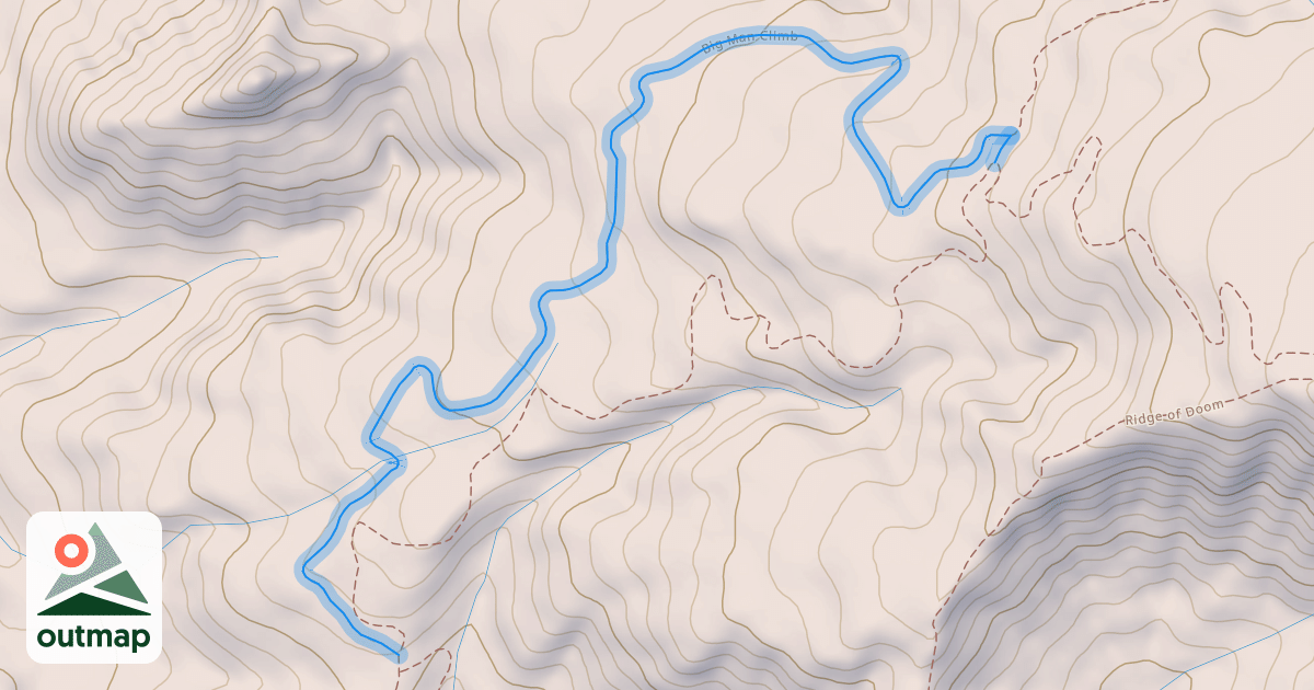 Map of Big Man Climb