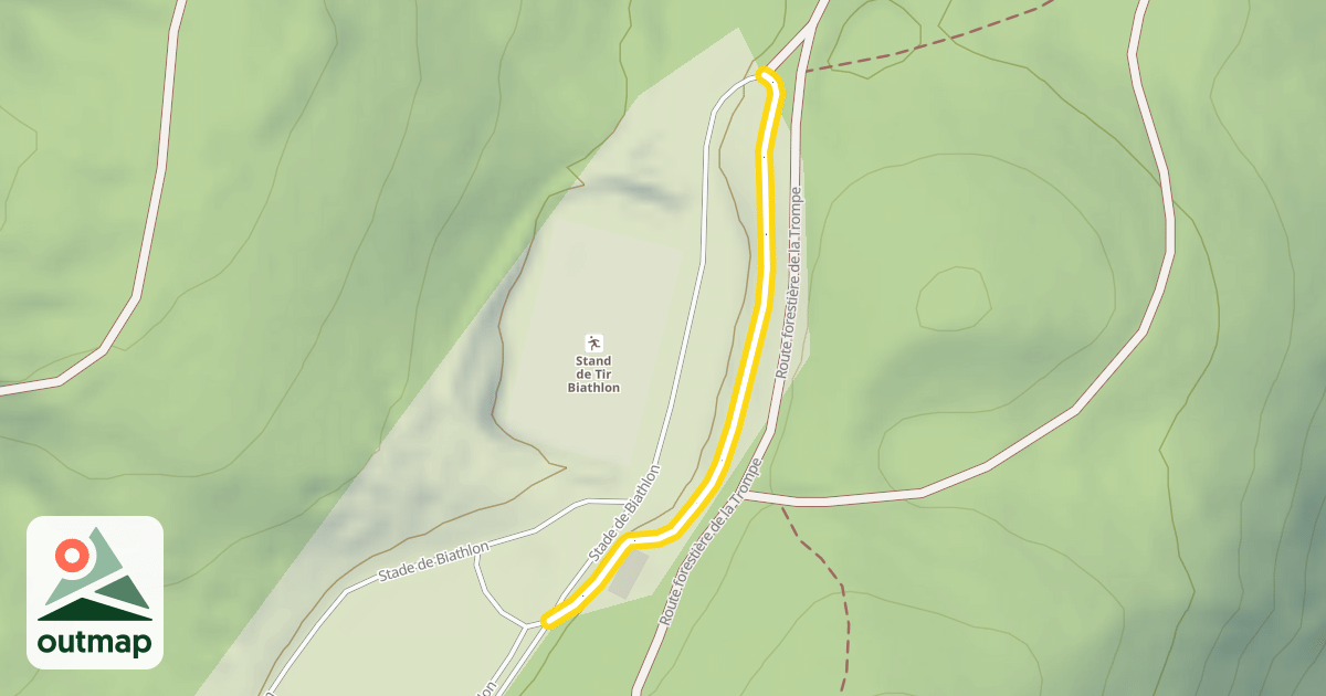 Map of Stade de Biathlon
