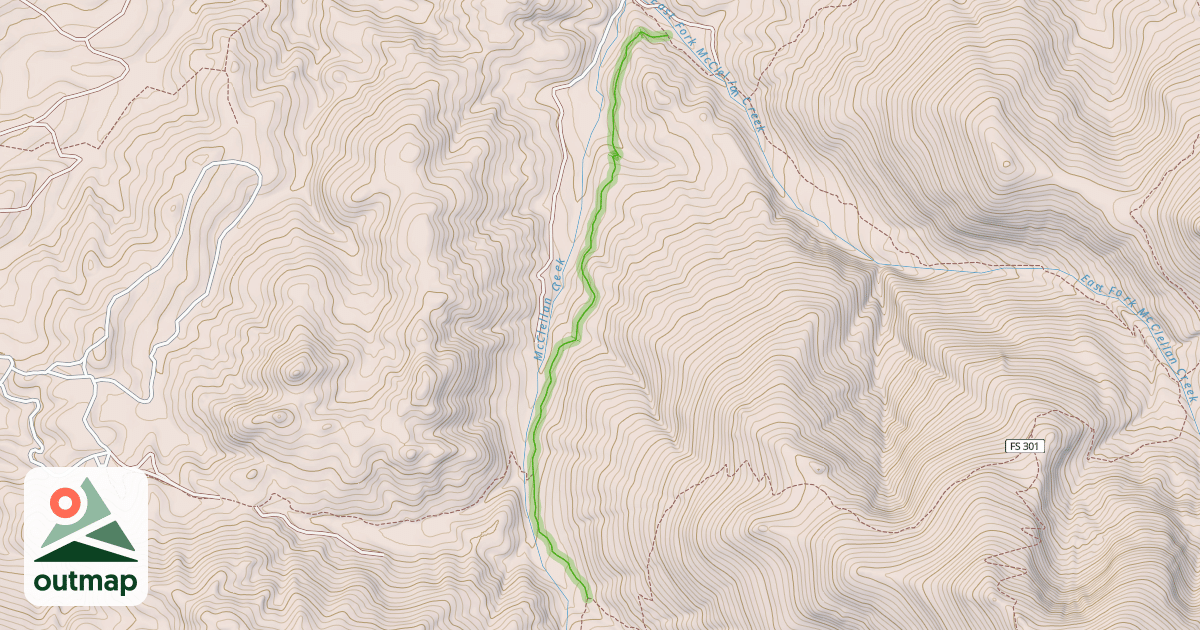 Map of 302 McClellan Creek Trail