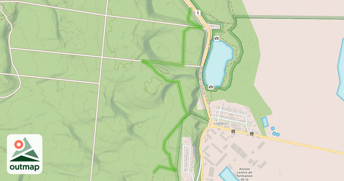 Map of Piste VTT (Bleu, Rouge)