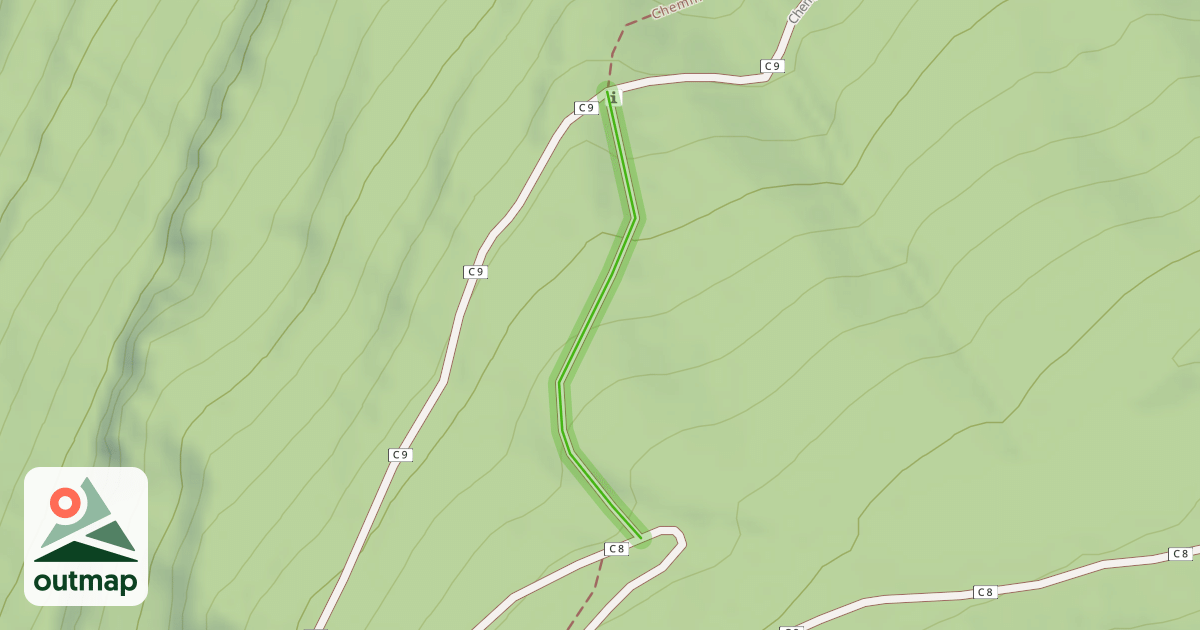 Map of Chemin de Saint-Nizier-du-Moucherotte à Sassenage