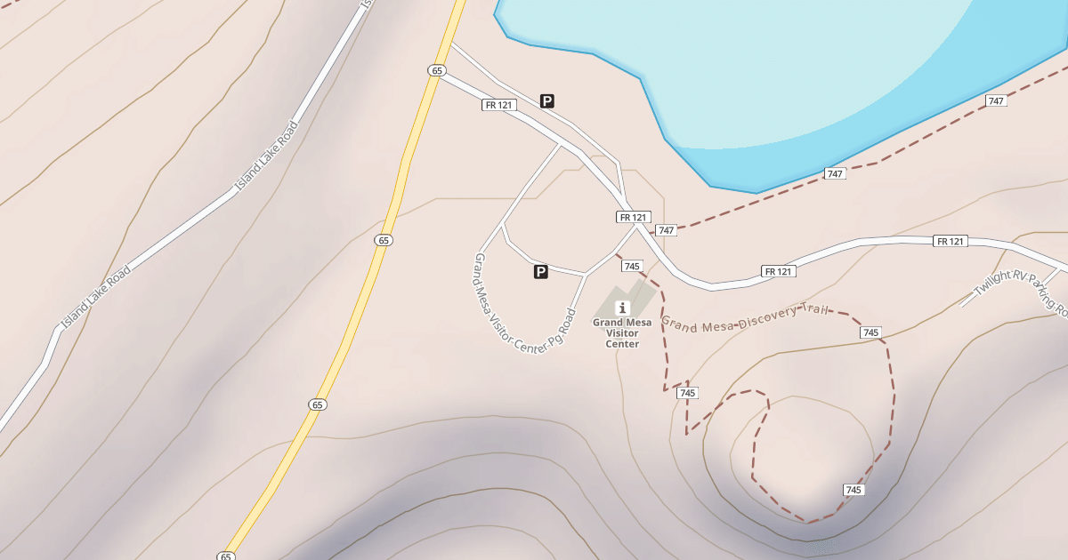 Map preview of GRAND MESA VISITOR CENTER PG