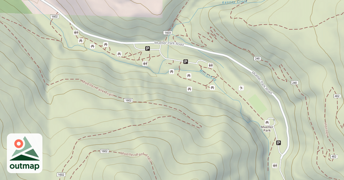 Map of MUELLER PARK P.A.