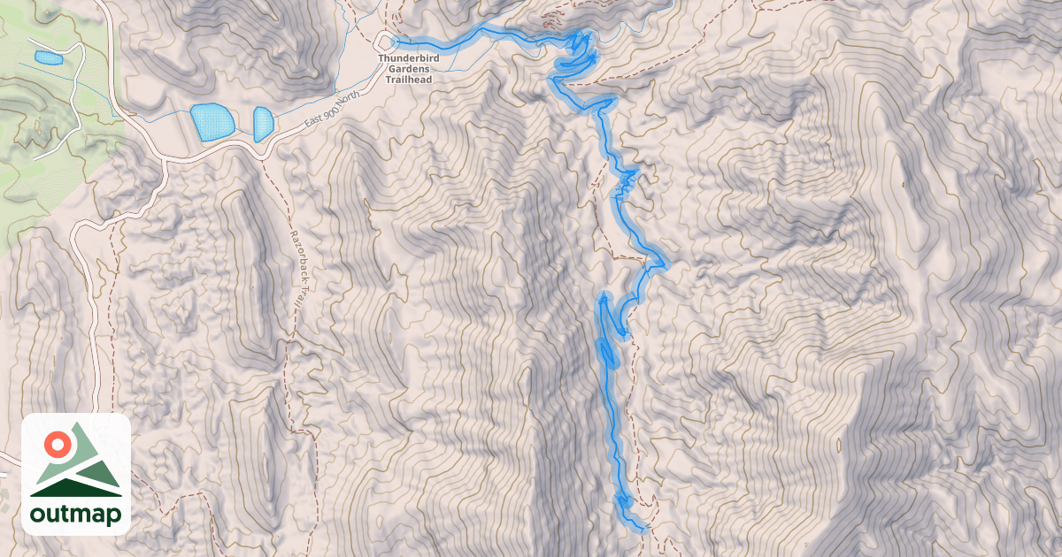 Map of Thor's Hideout Trail