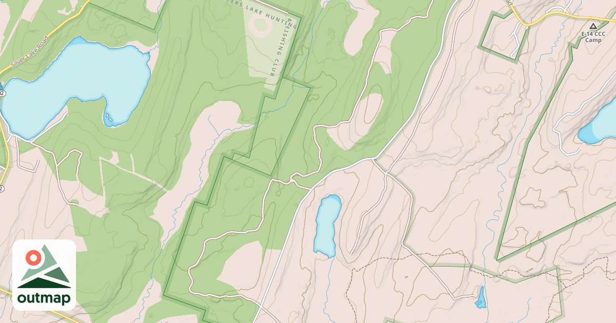 Map of Edgemere-Pecks Pond - Snowmobile Trails