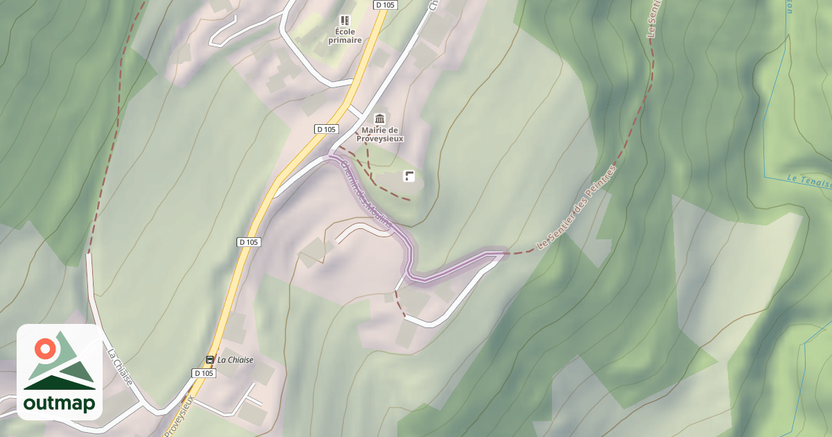 Map of Chemin des Moulins