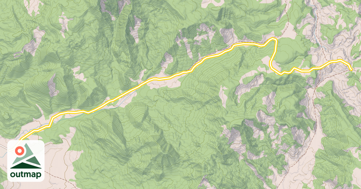 Map of North Fork Snowmobile Trail