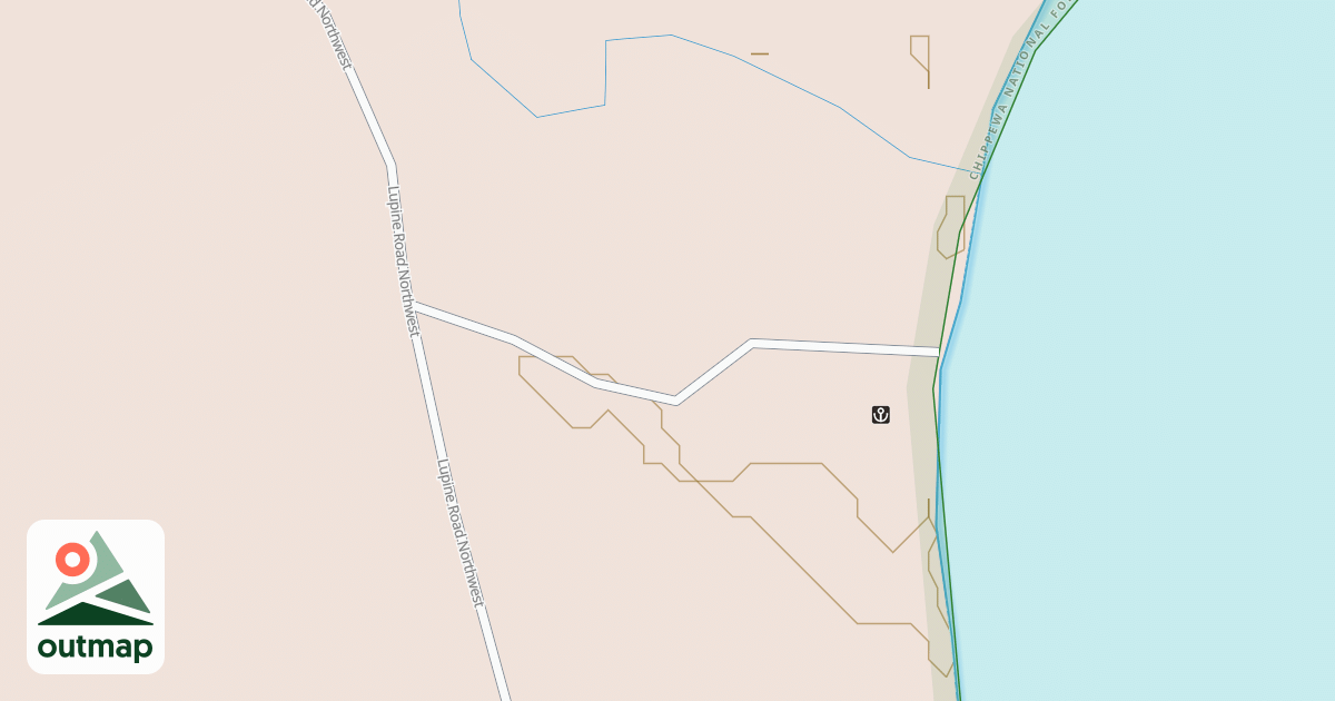 Map of LAKE THIRTEEN BOAT ACCESS