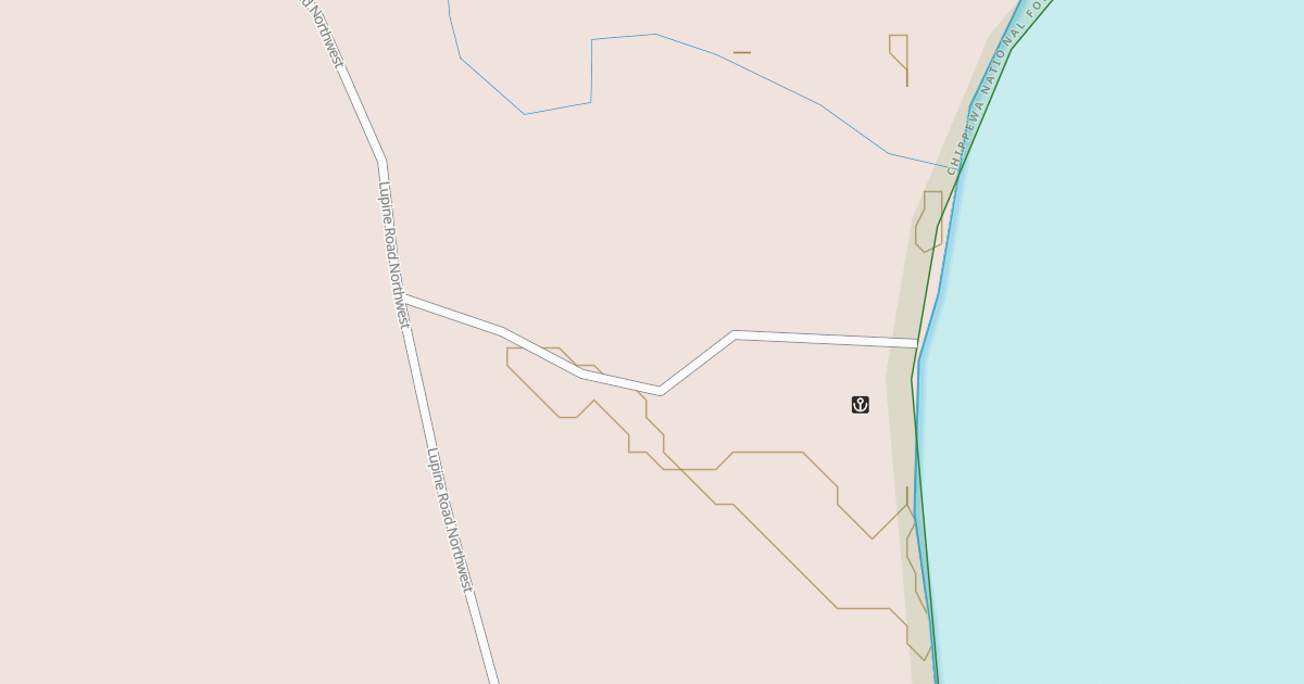 Map preview of LAKE THIRTEEN BOAT ACCESS