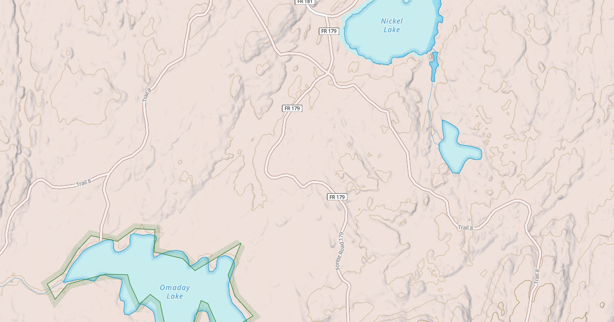 Map preview of OMADAY LAKE