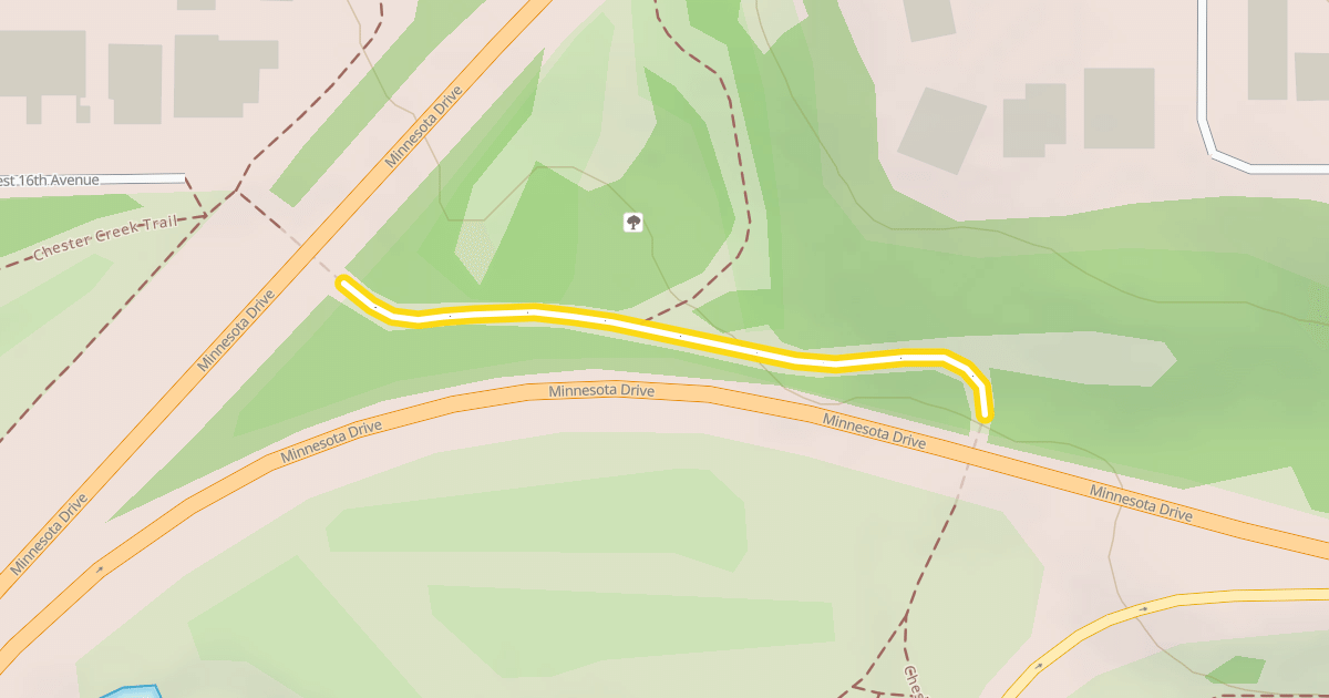 Map preview of Chester Creek Trail