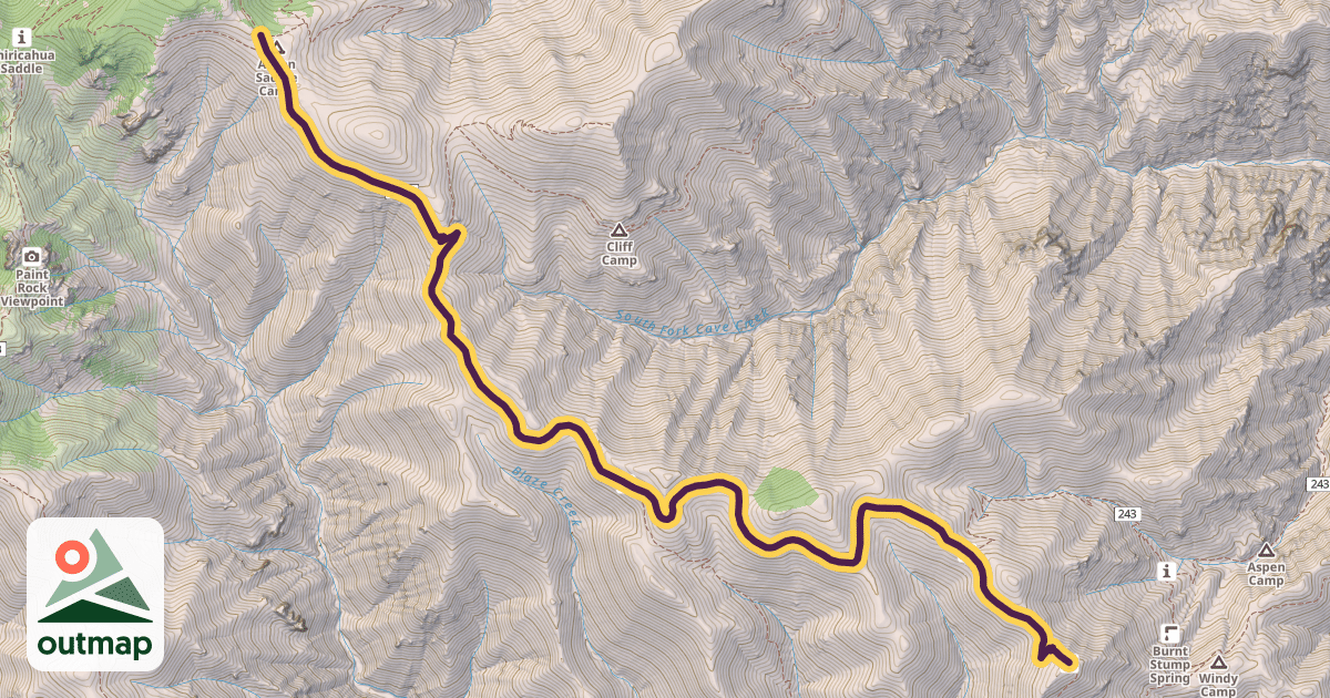Map of Crest Trail #270C
