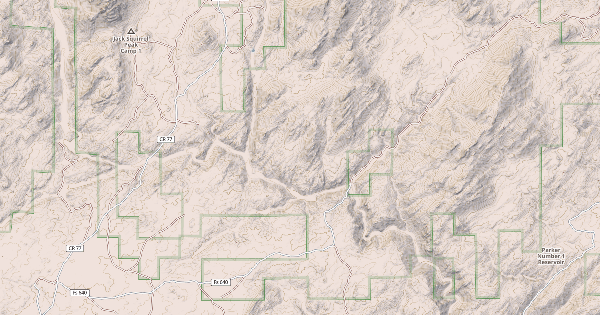 Map preview of ARAPAHO TRAIL ROAD