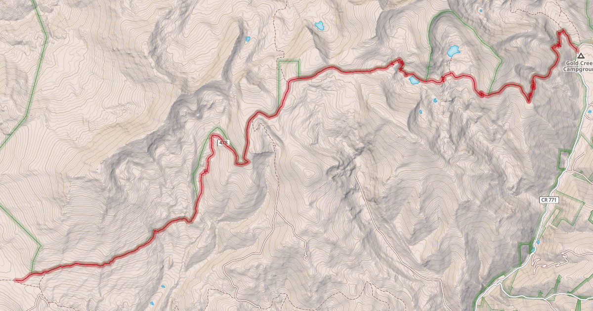 Map preview of Fossil Ridge Trail