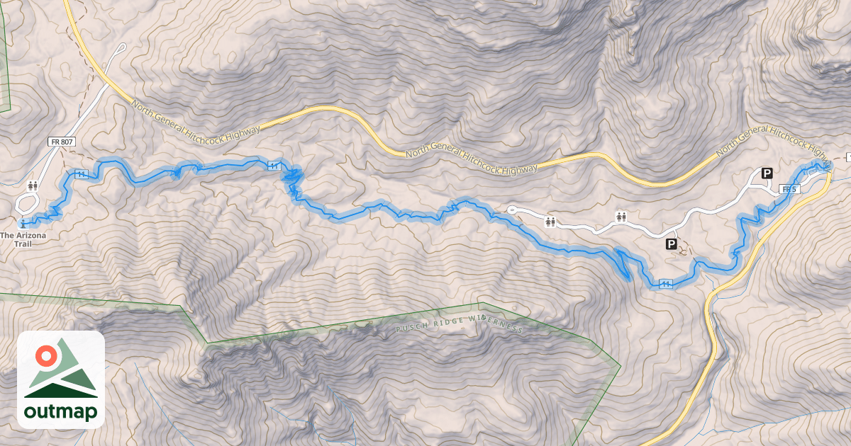 Map of Molino Basin Trail #11