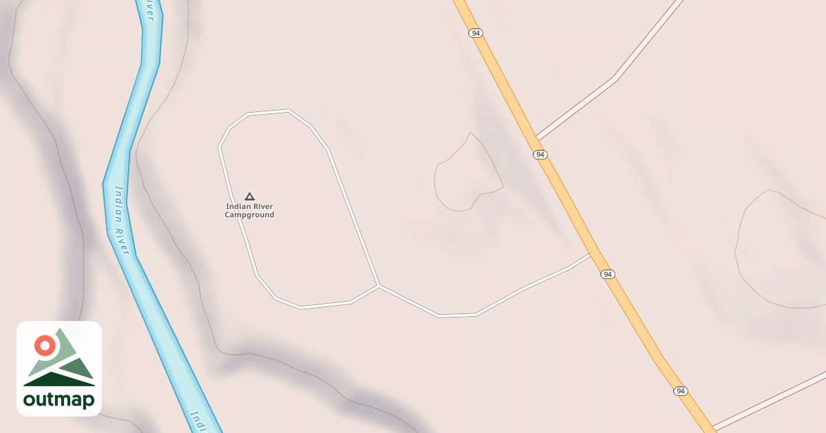 Map of INDIAN RIVER CAMPGROIUND