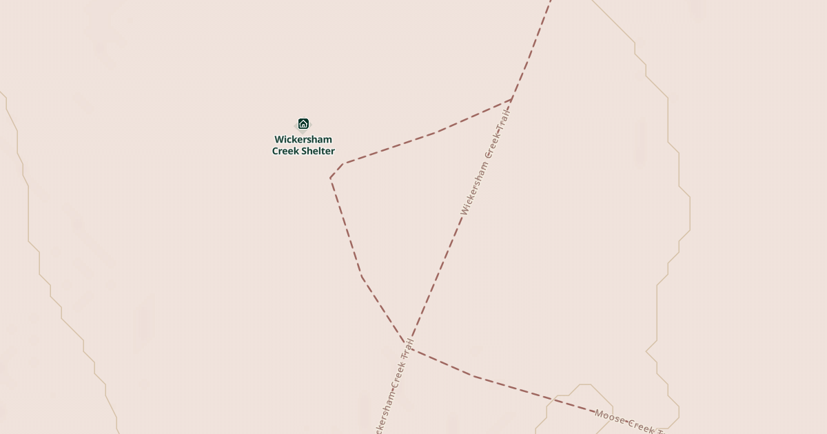 Map preview of Wickersham Creek Trail Shelter