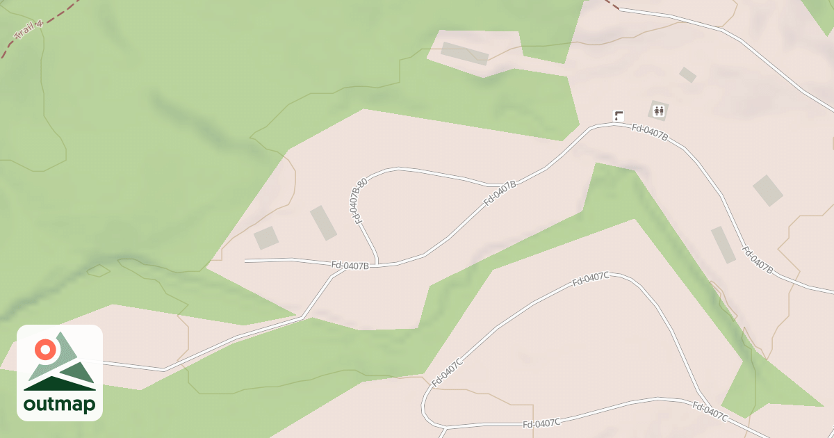 Map of B CAMPSITE ACCESS (11-13)