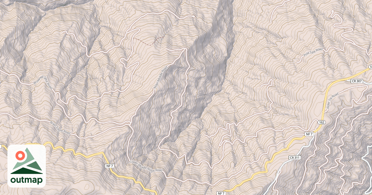 Map of LOWER MIDDLE RIDGE