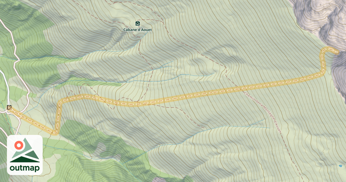 Map of Crête des Conques — Cabanes d'Ardalos