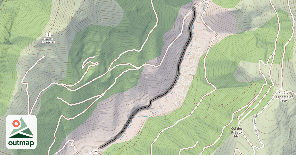 Map of Chemin du Brudour