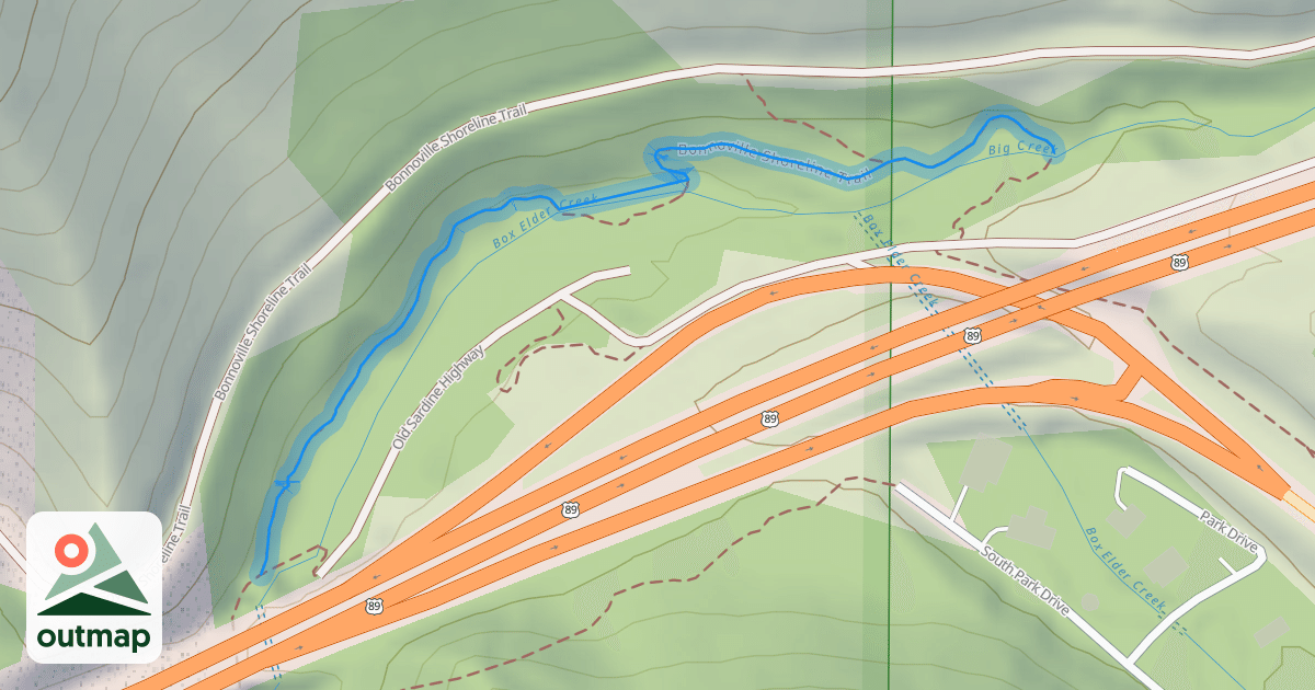 Map of Bonnoville Shoreline Trail
