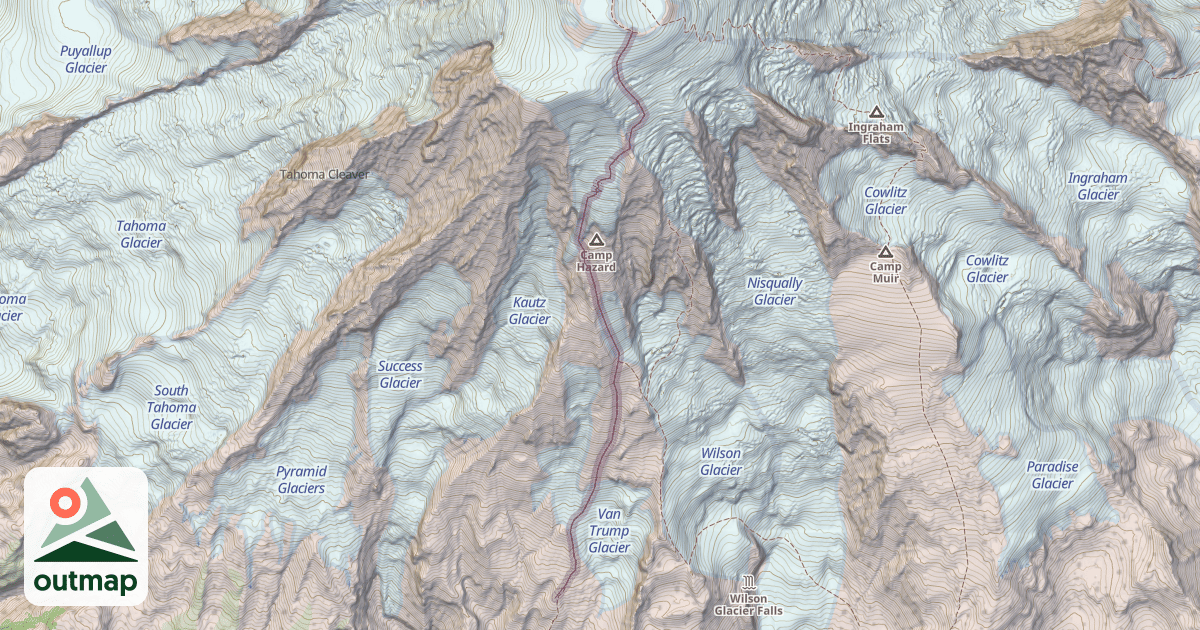 Map of Climbing Route