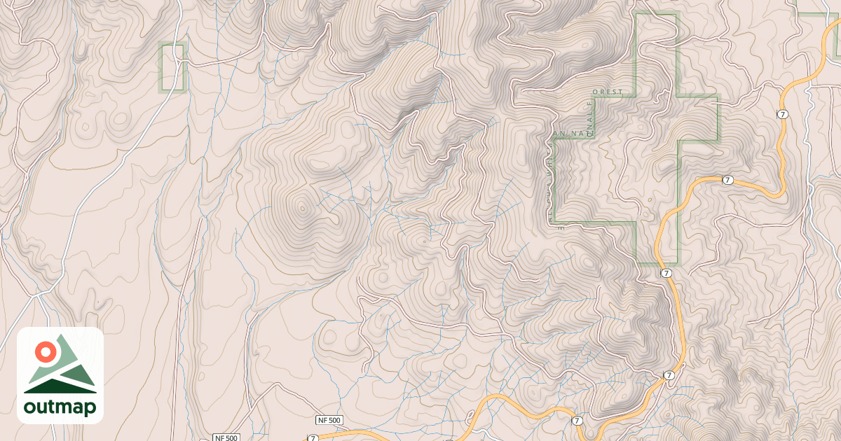 Map of 1075 Road Snowmobile