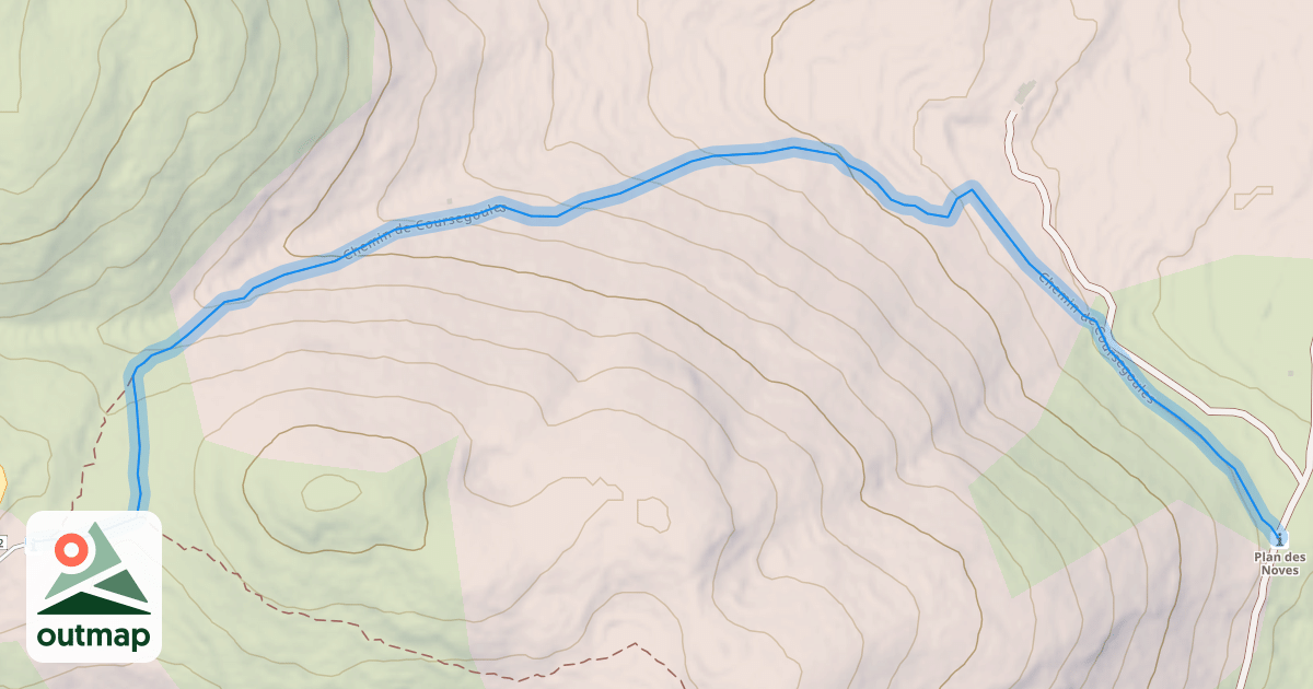 Map of Chemin de Coursegoules