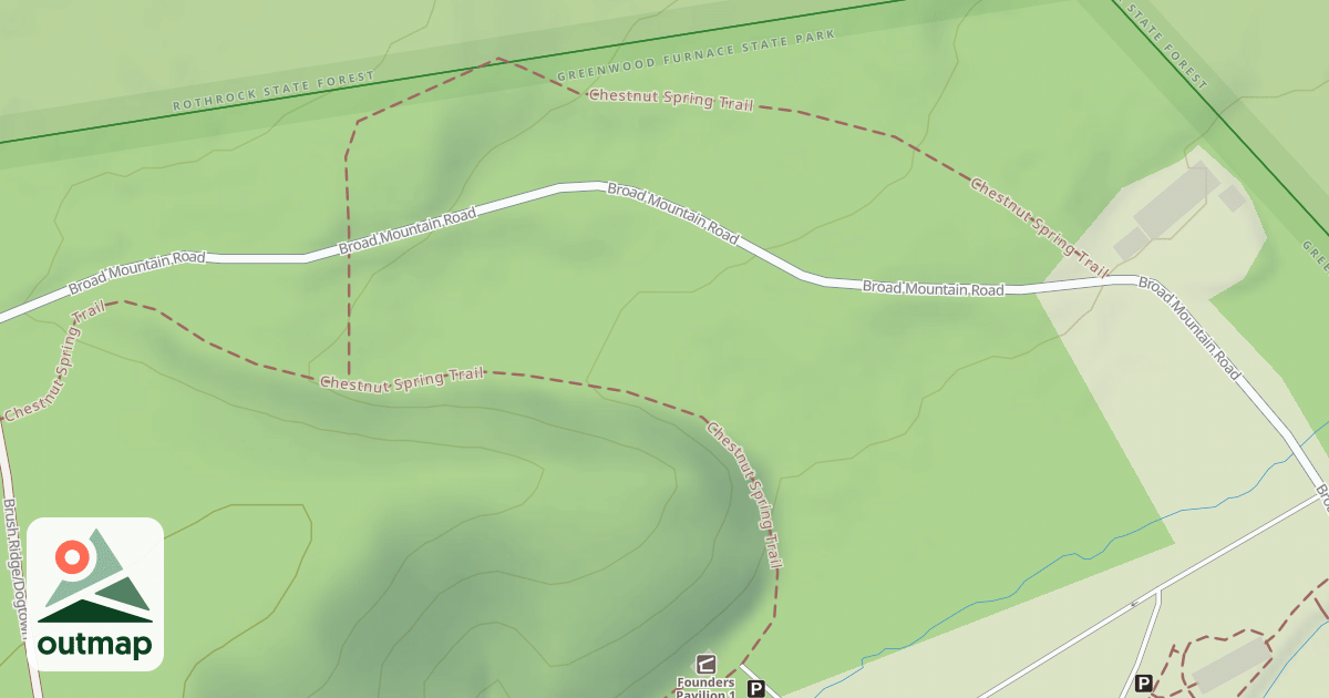 Map of Greenwood Furnace State Park Trails
