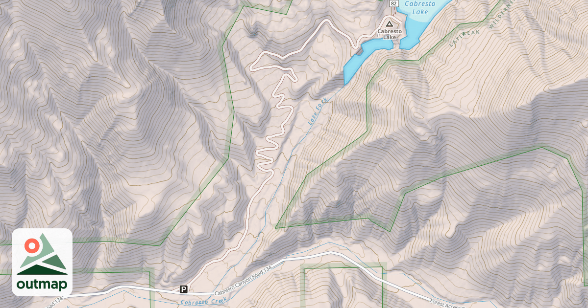 Map of CABRESTO LAKE ROAD