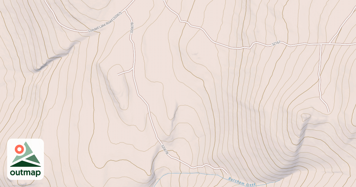 Map of BURCHAM CREEK ROAD