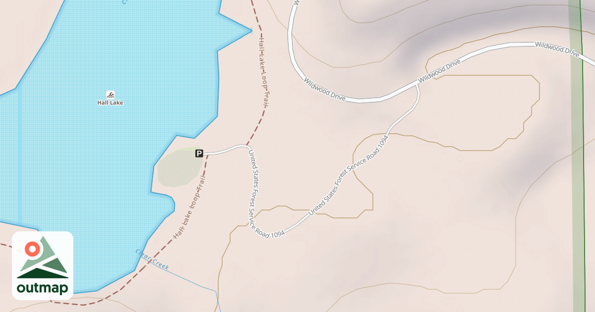 Map of HALL LAKE