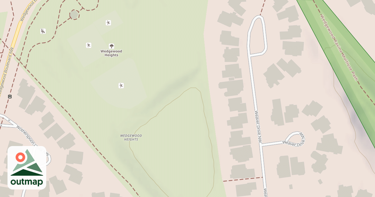 Map of Wedgewood Heights Park Sled Hill
