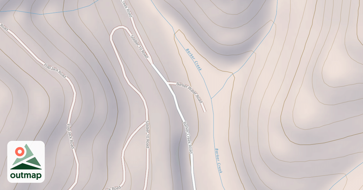 Map of BARK WATER