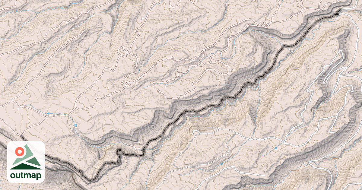 Map of Paradox Trail (Red Canyon Section)