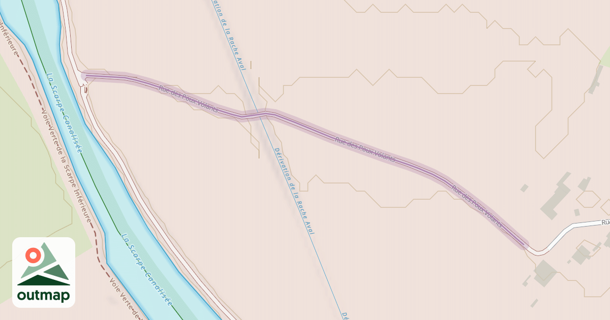 Map of Rue des Poux Volants