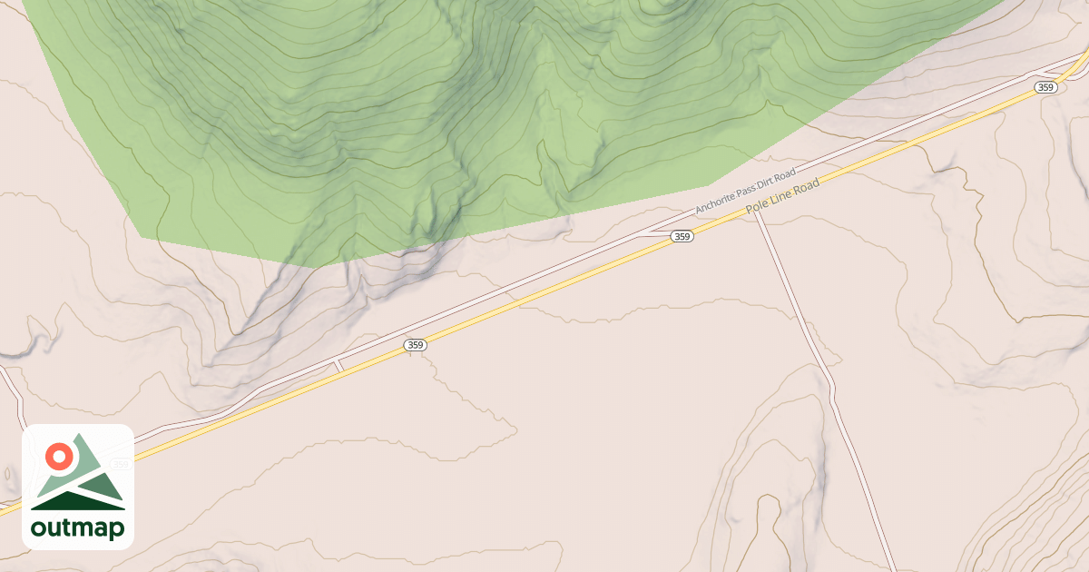 Map of ANCHORITE PASS DIRT ROAD