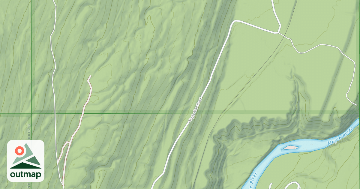 Map of MOYIE RIVER B