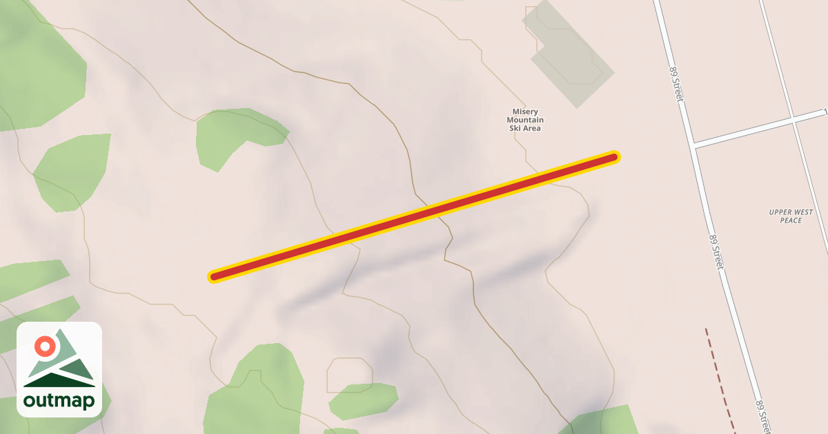 Map of Dawson T-bar