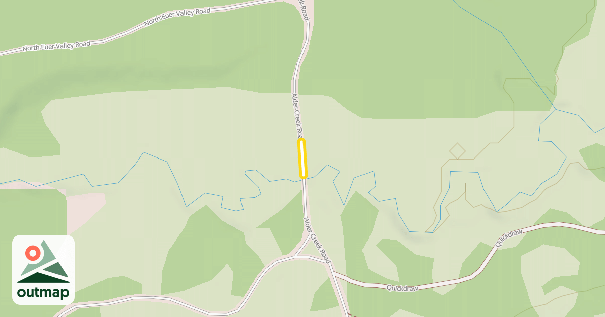 Map of Alder Creek Road