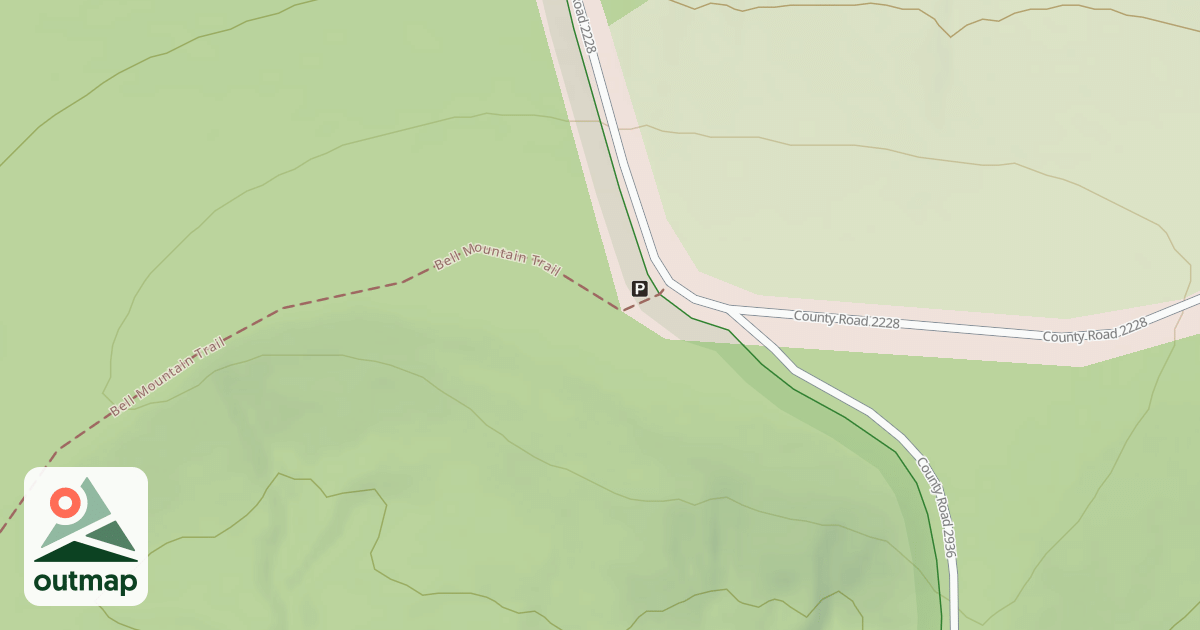 Map of BELL MTN. WILDERNESS TRAILHEAD