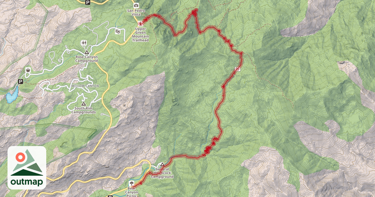 Map of Green Mountain Trail #21