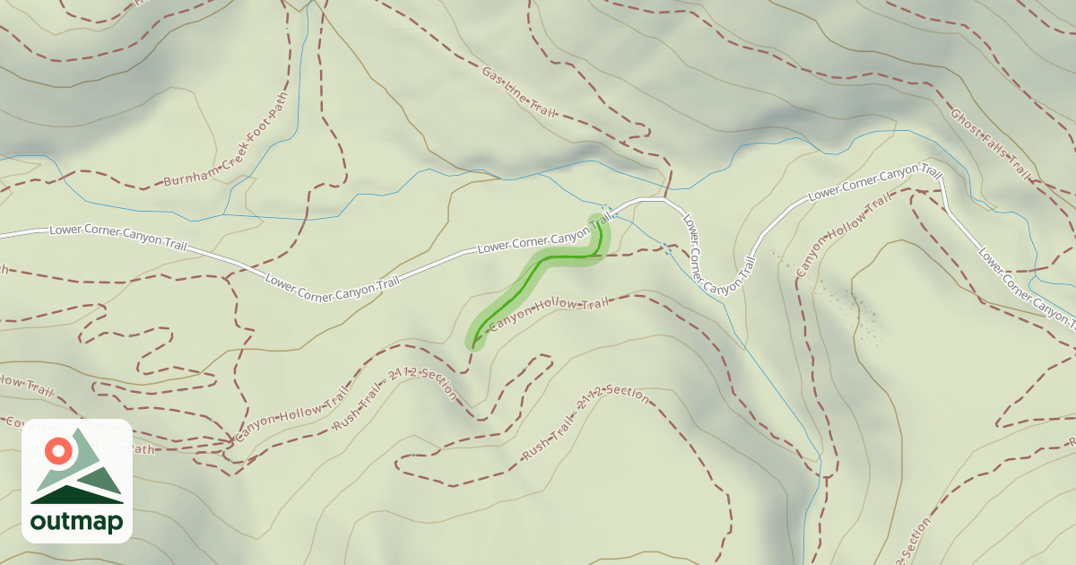 Map of Canyon Hollow Connector
