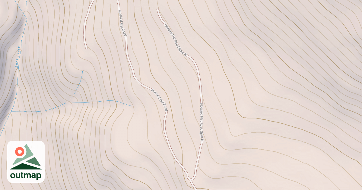 Map of HOWARD FLAT SPUR B