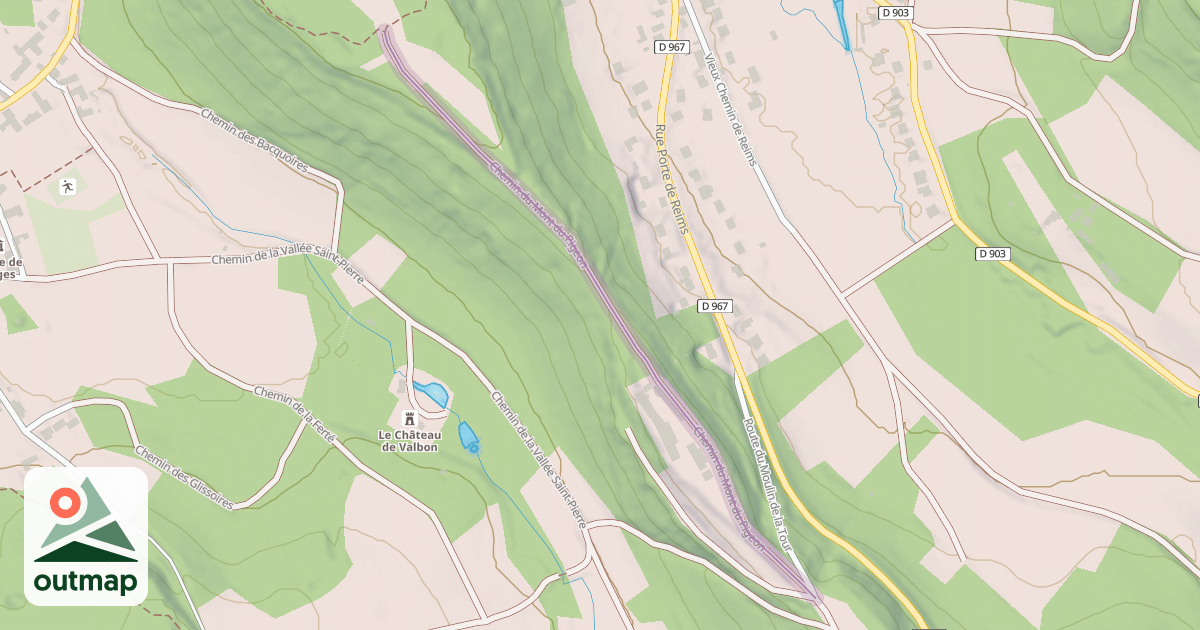 Map of Chemin du Mont du Pigeon