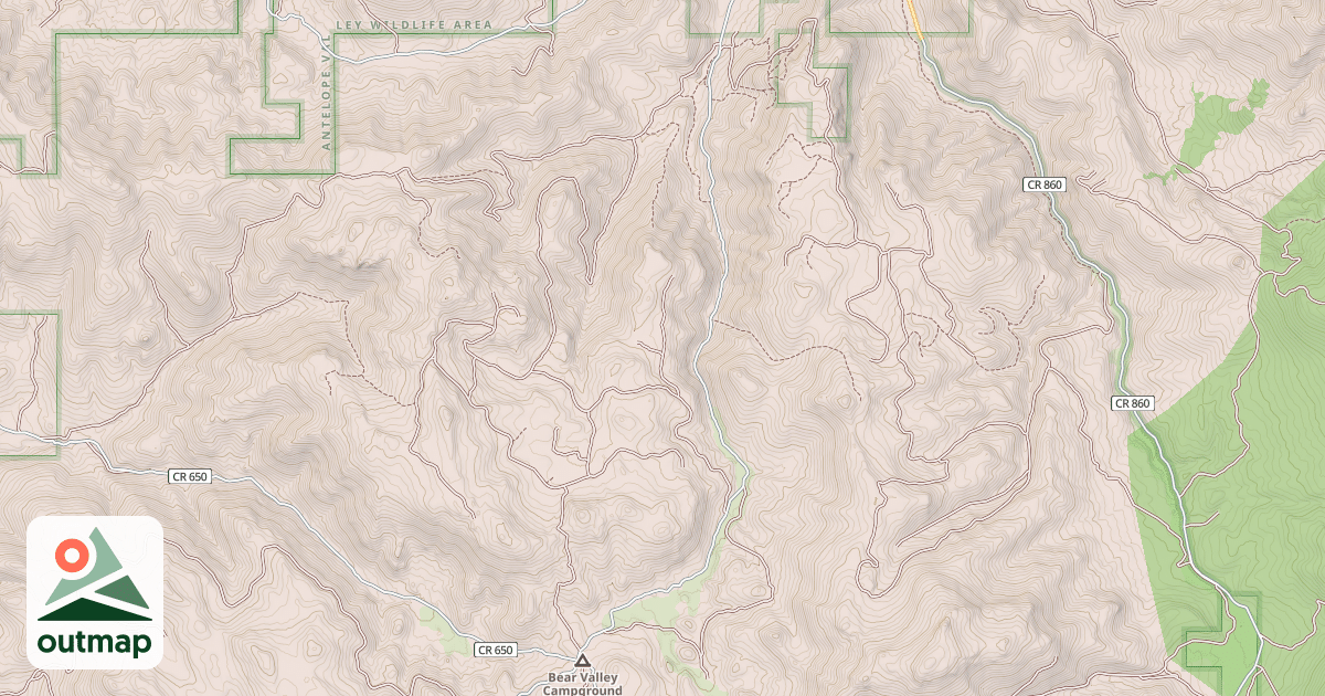 Map of BEAR VALLEY