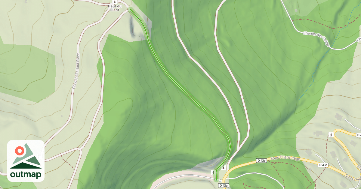 Map of Chemin du Haut Riant